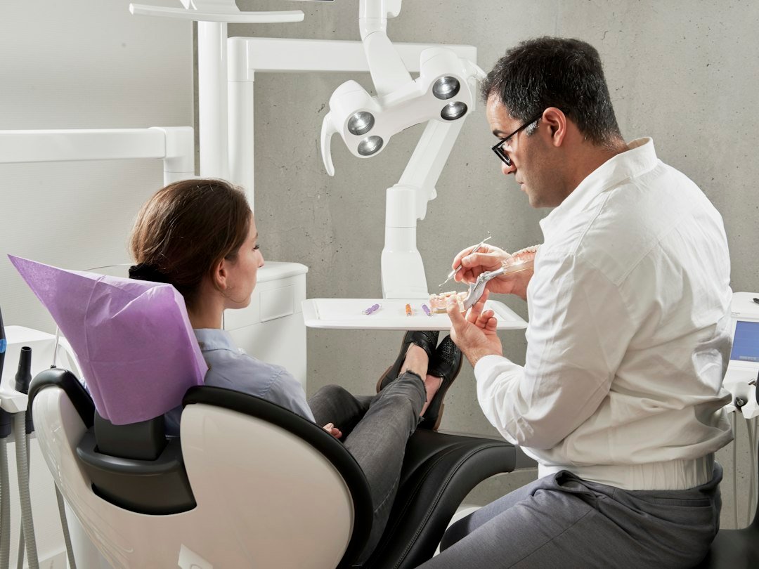 Dental implant consultation at a dental clinic