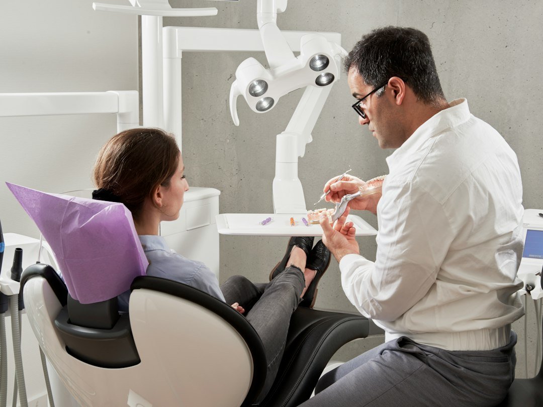 Dental implant consultation with a dentist